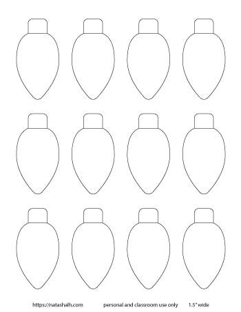 Free printable christmas light templates