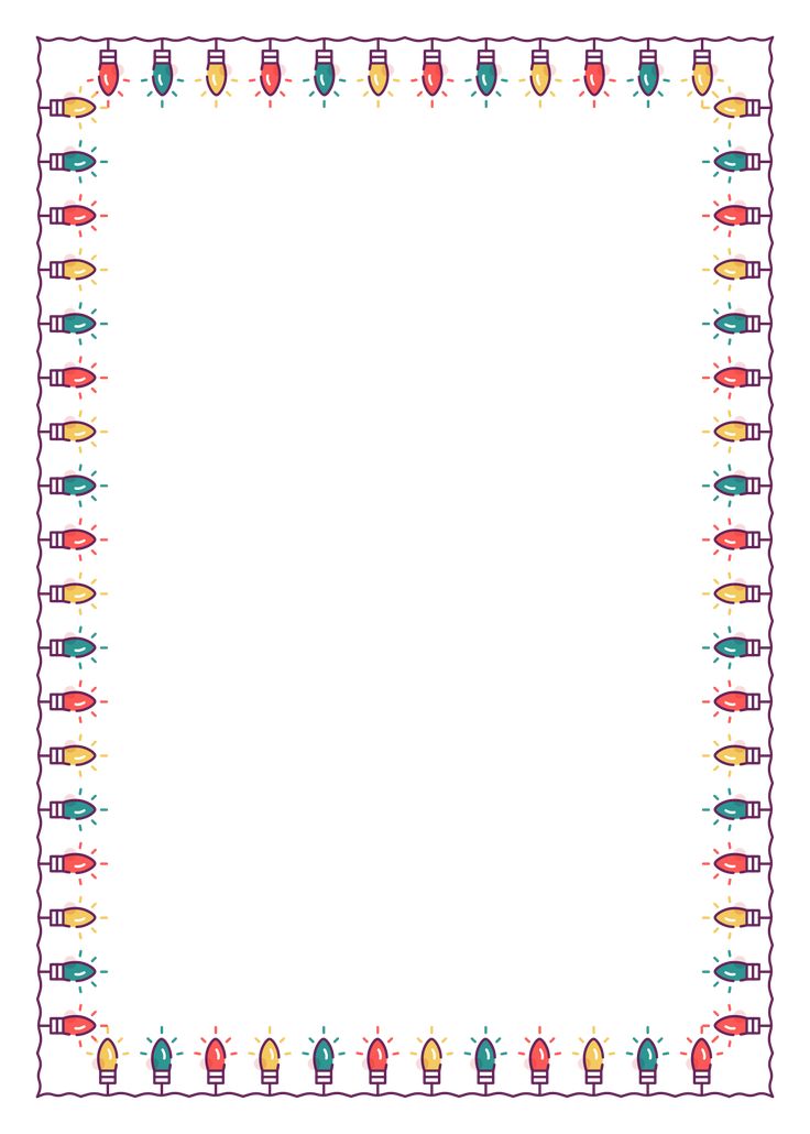 Festive christmas lights border