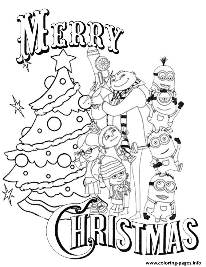 Despicable me christmas coloring page printable merry christmas coloring pages minion christmas christmas colors