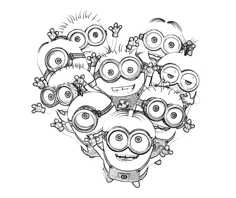 Free minions drawing to print and color