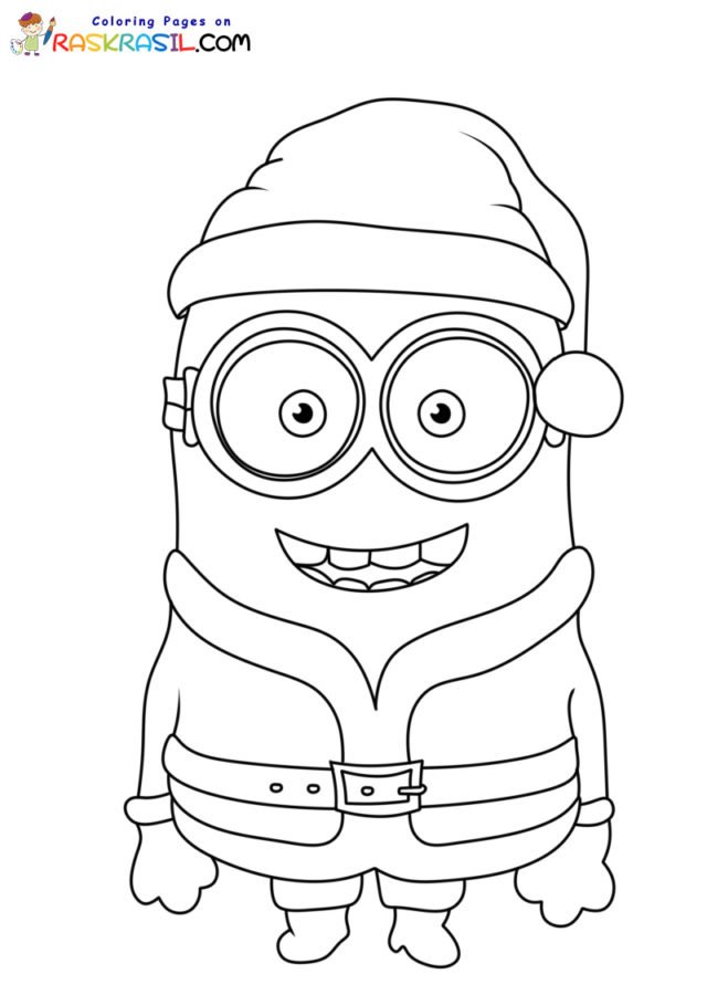 Minions christmas coloring pages printable for free download