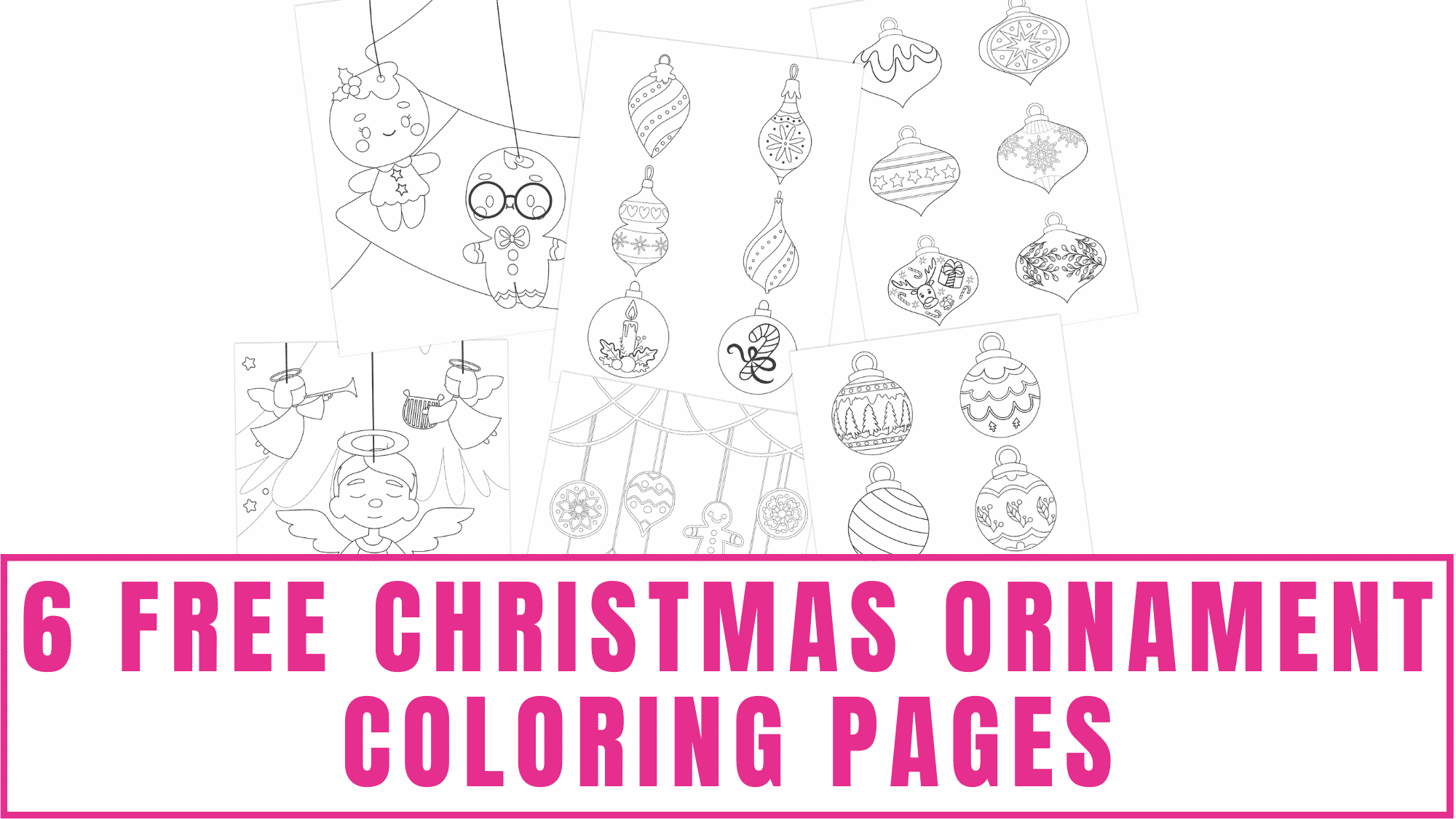Christmas ornament coloring page printables