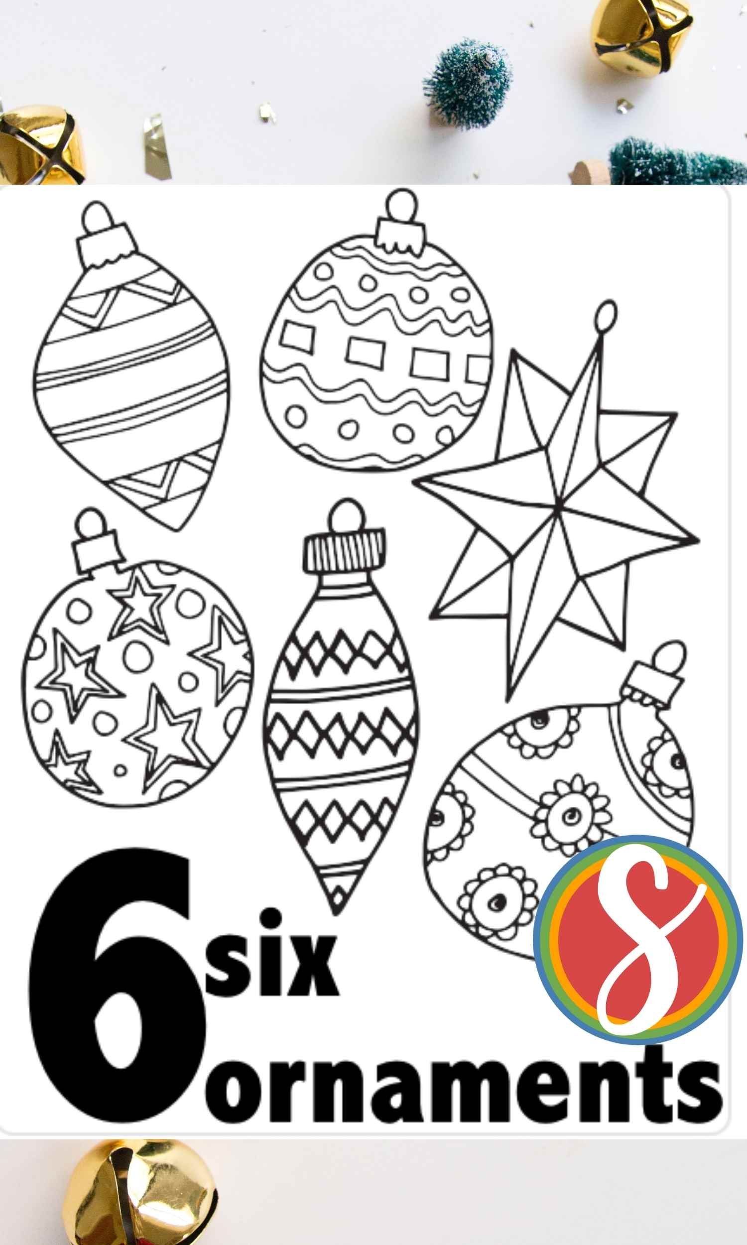 Free christmas ornament coloring pages â stevie doodles