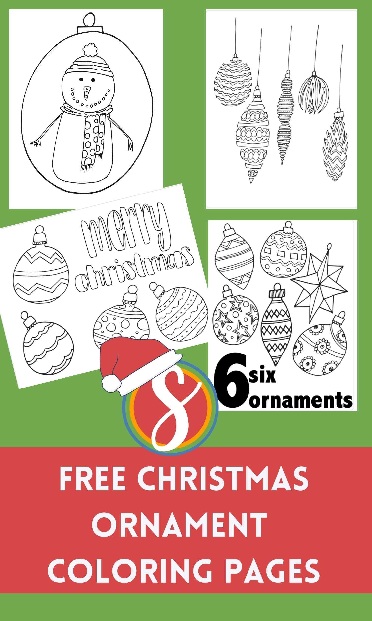 Free christmas ornament coloring pages â stevie doodles