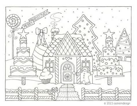 Christmas scenes colorg pages