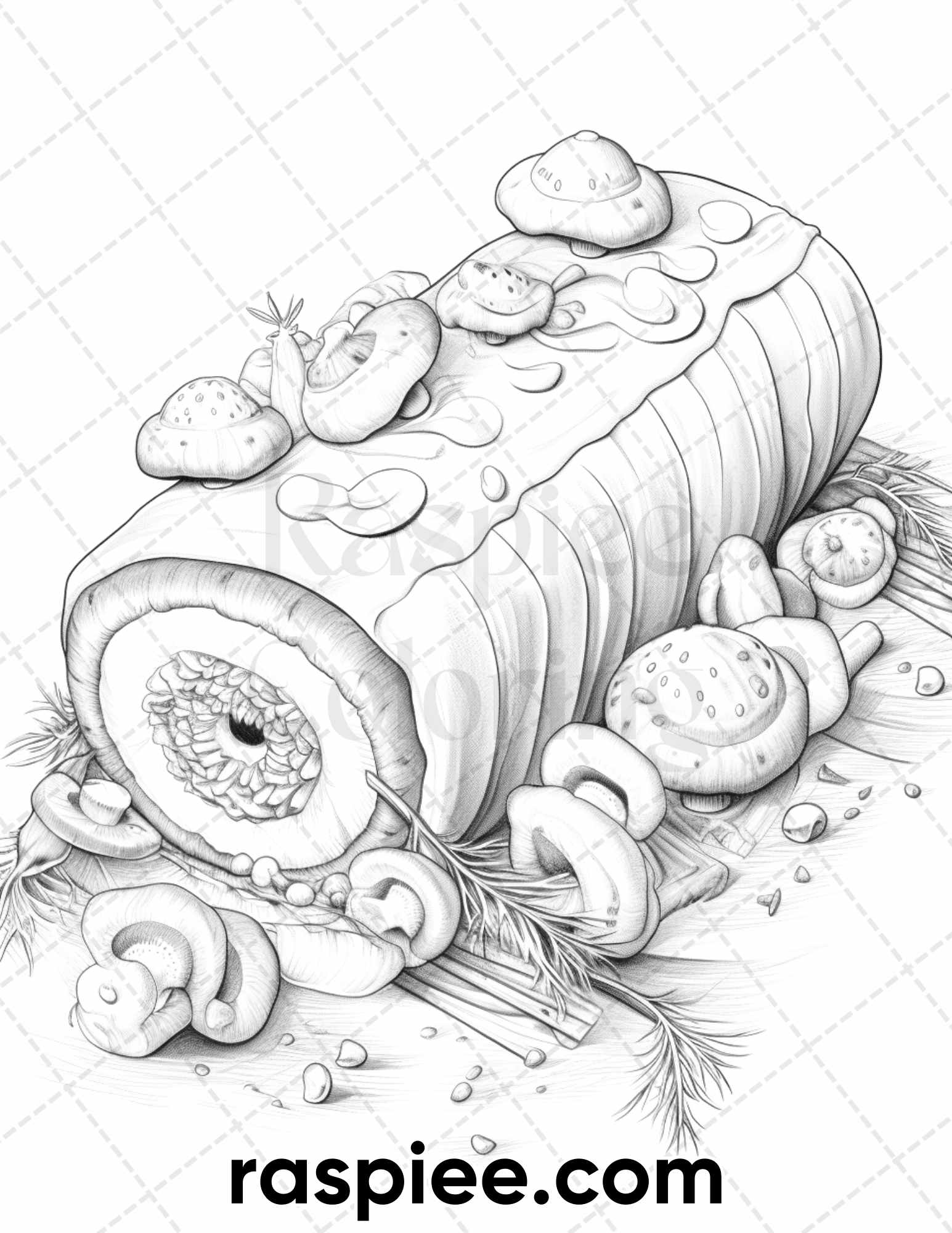 Christmas desserts grayscale coloring pages for adults printable p â coloring