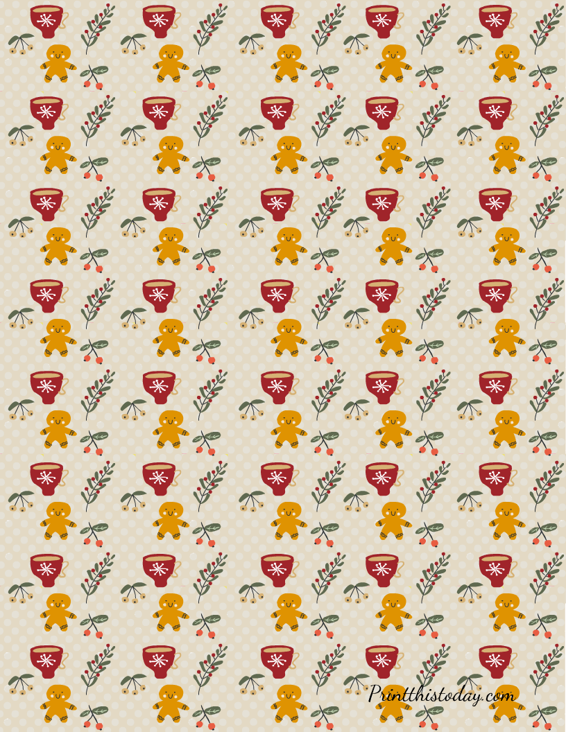 Free printable cute christmas scrapbook papers