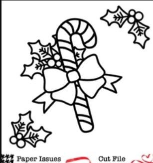 Free christmas candy cane die cut file â scrap booking