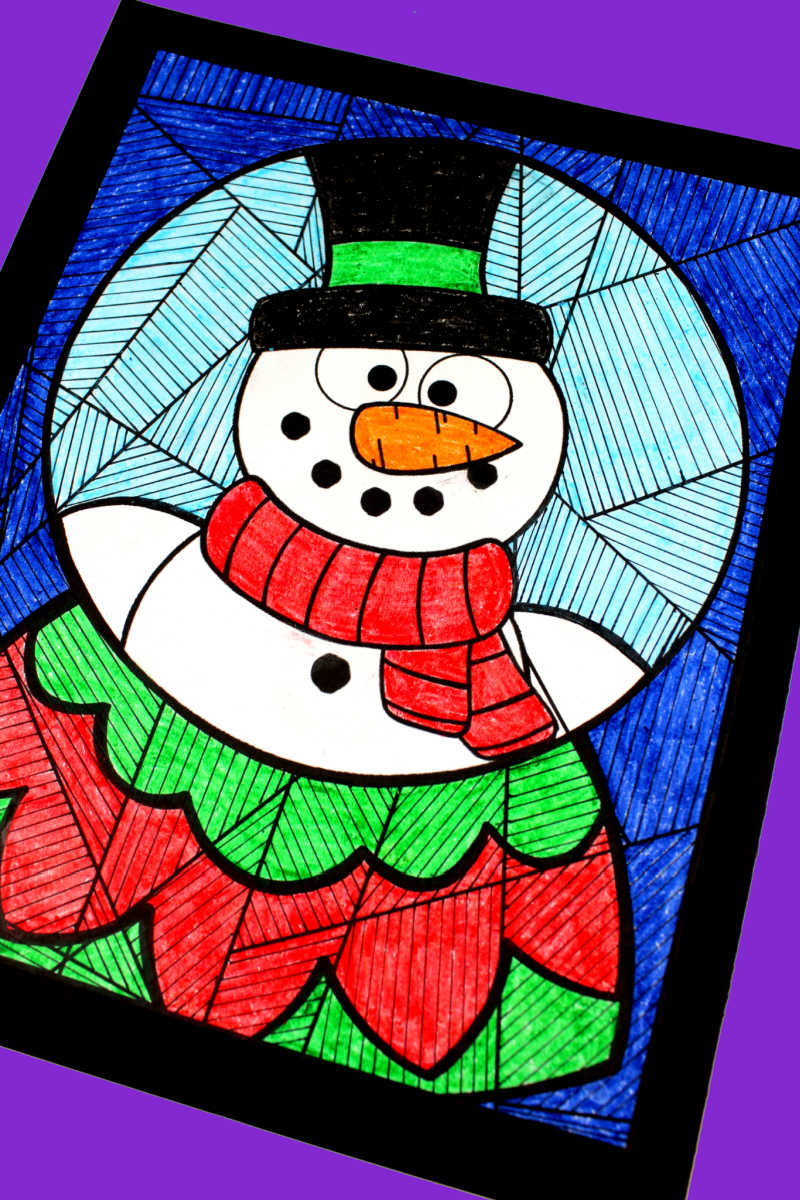 Free printable snowman snow globe coloring page