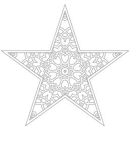 Printable paper star tree topper paper stars coloring pages christmas tree star topper