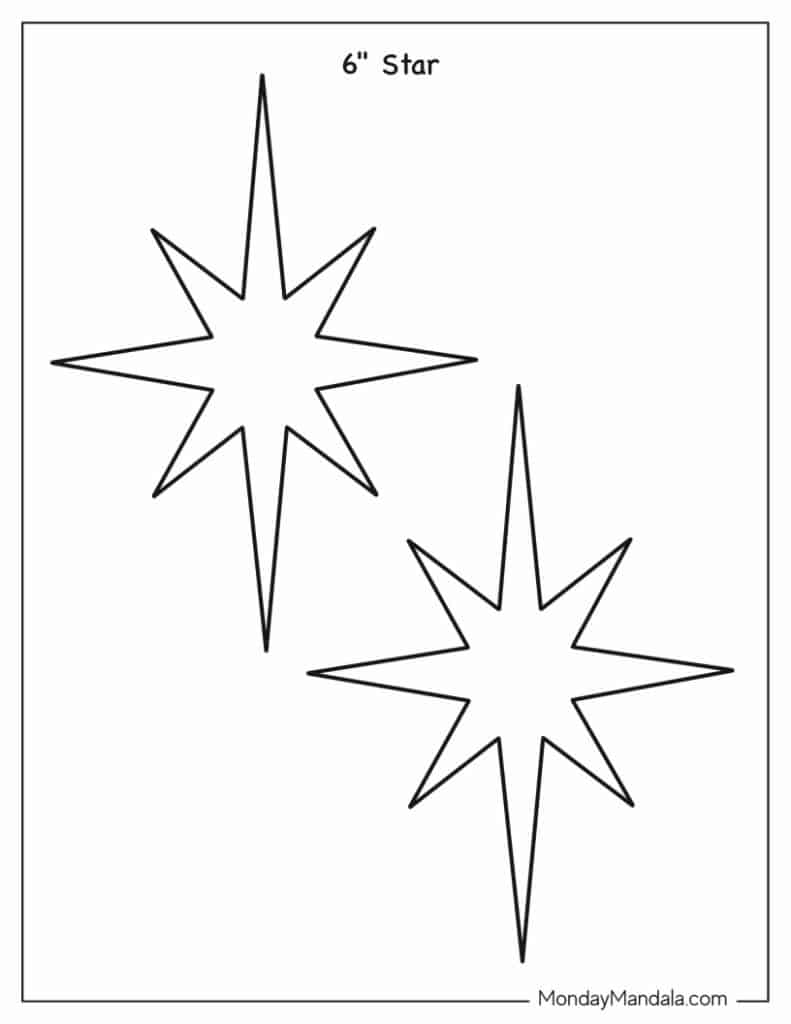 Star templates free pdf printables