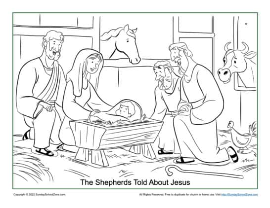Free christmas coloring pages for kids on sunday school zone