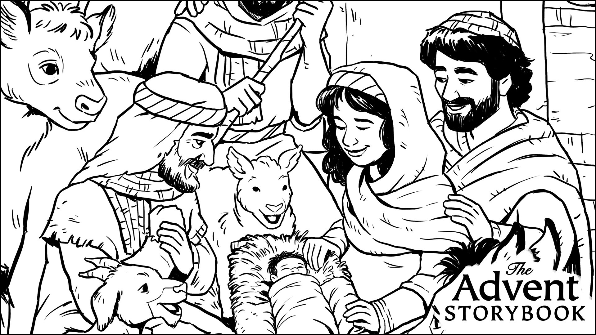 Free christmas coloring page â the advent storybook collection