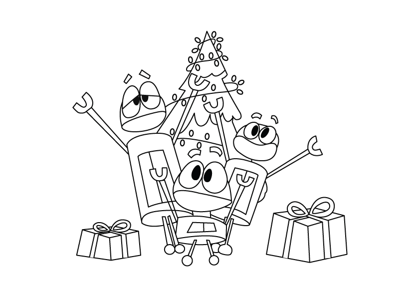 Story bots christmas special coloring page