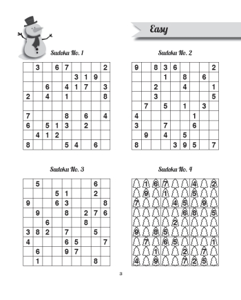 Christmas sudoku puzzles