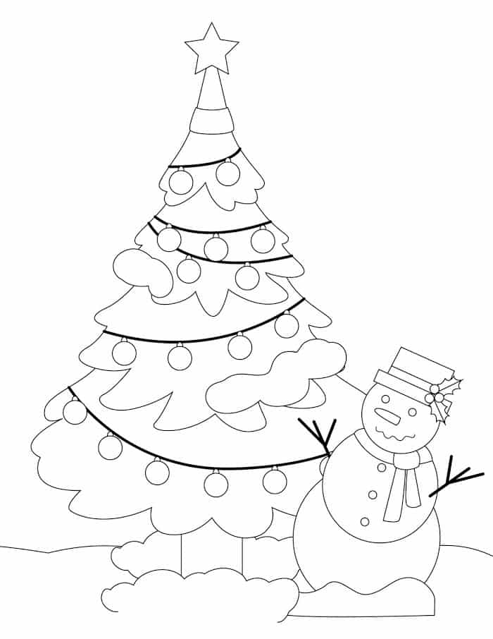 Free printable christmas tree coloring pages