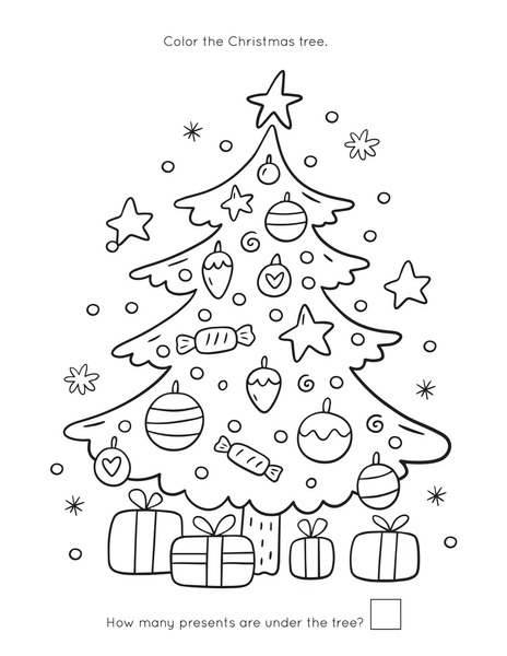 Thousand christmas tree coloring pages royalty