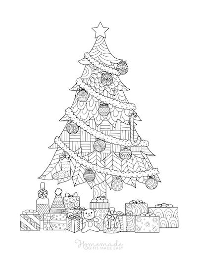 Festive christmas coloring pages for adults