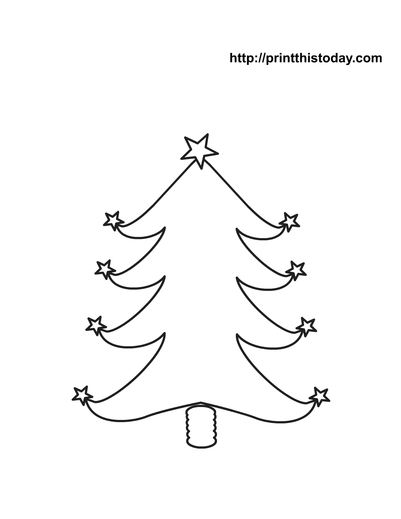 Free printable christmas tree coloring pages