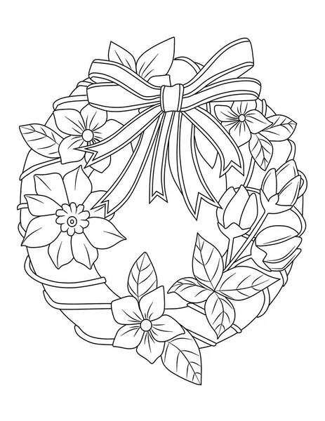 Christmas wreath coloring page stock photos royalty free christmas wreath coloring page images