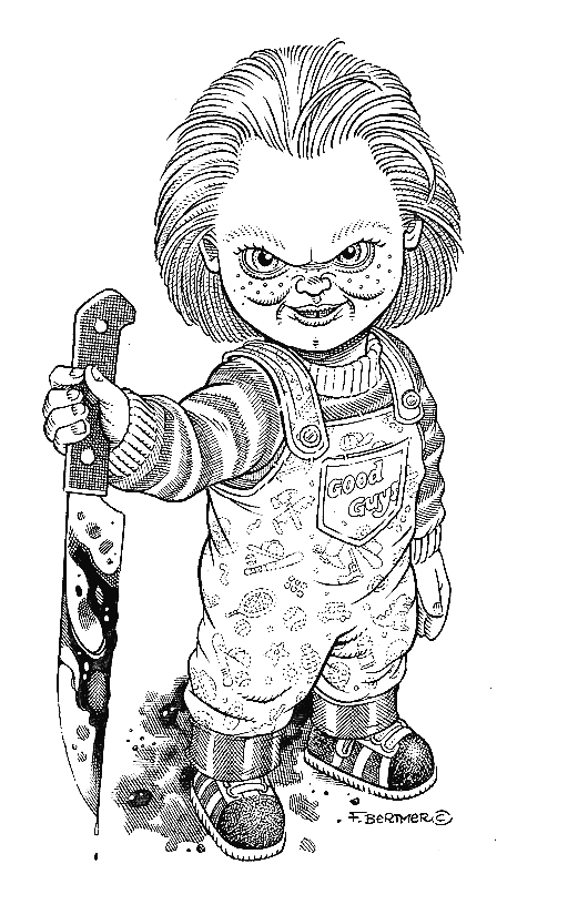 Chucky coloring pages printable for free download