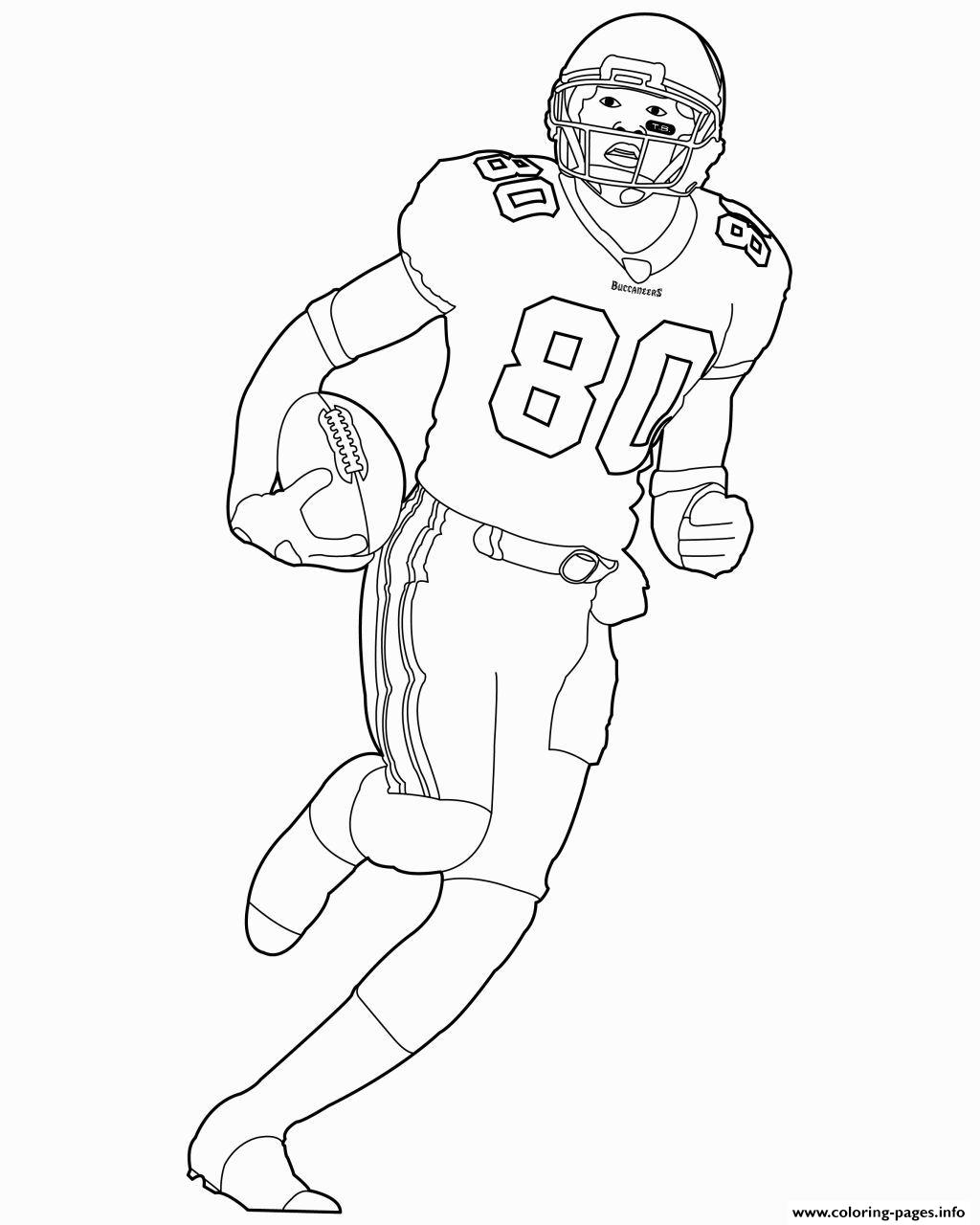 Nfl player for kids coloring page printable