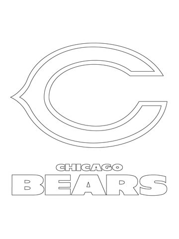 Chicago bears logo coloring page free printable coloring pages