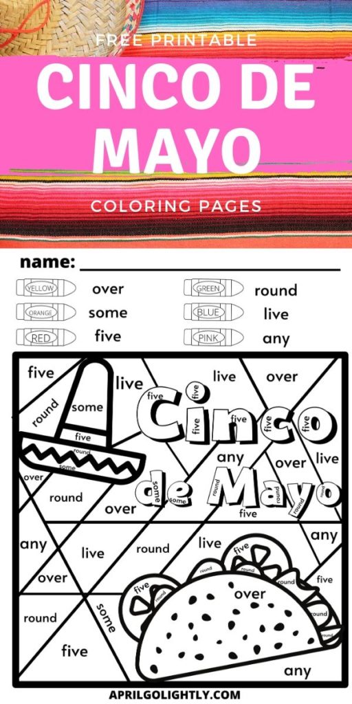 Cinco de mayo coloring pages