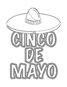 Cinco de mayo coloring bundle pages cinco de mayo activities