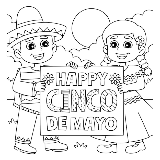 Cinco de mayo coloring pages images