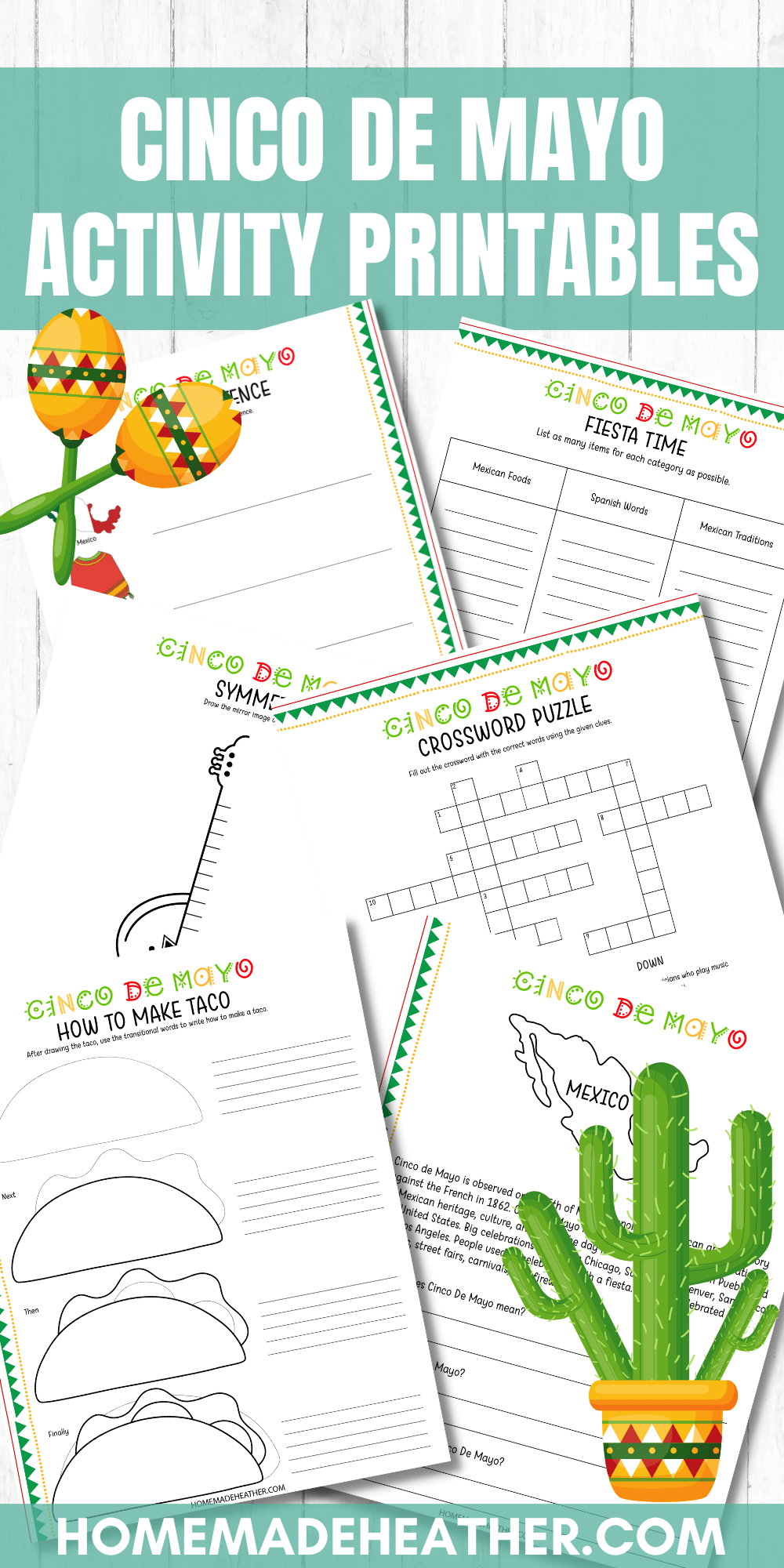 Cinco de mayo activity printables homemade heather
