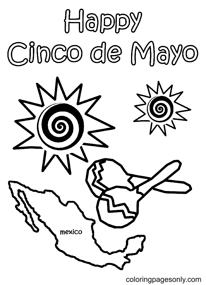Cinco de mayo coloring pages printable for free download