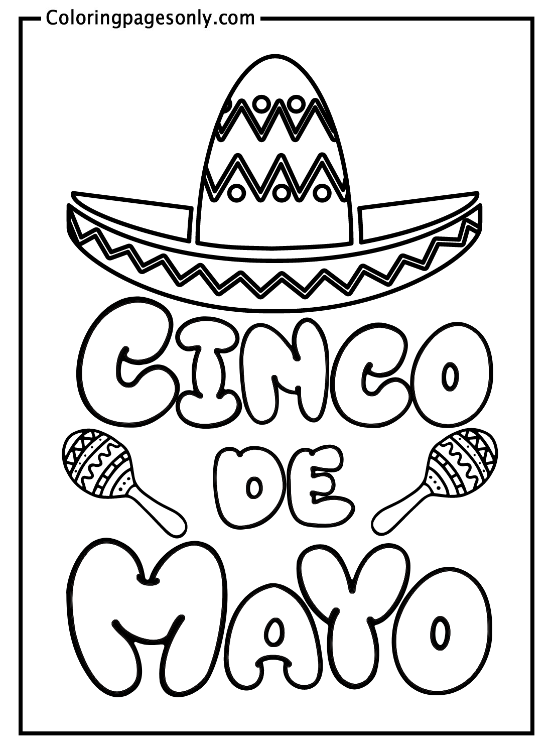 Cinco de mayo coloring sheets coloring page