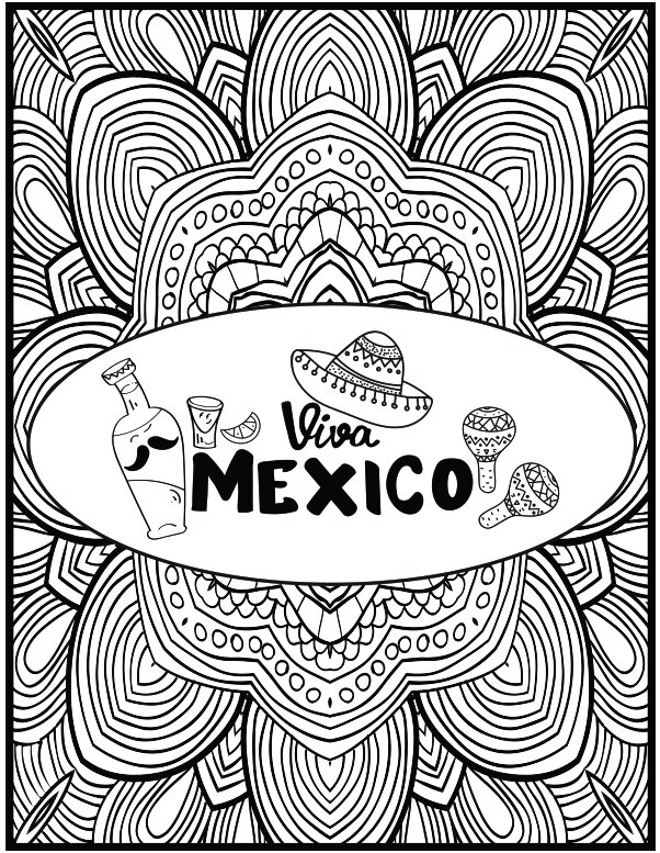 Cinco de mayo coloring pages â senior living media