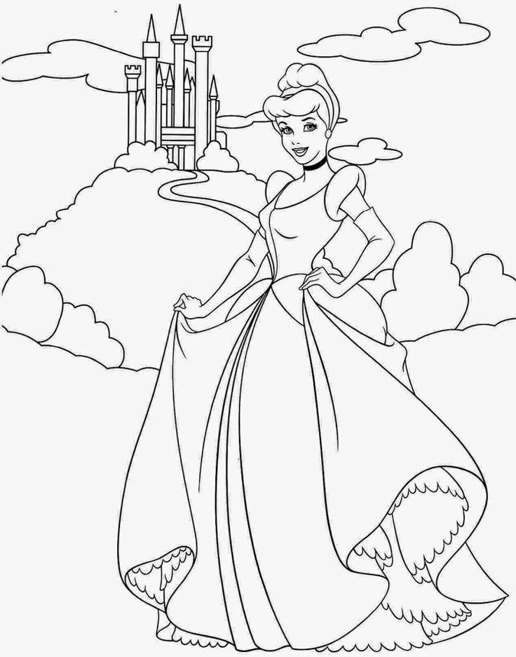 Printable coloring pages cinderella coloring pages disney princess coloring pages disney princess colors
