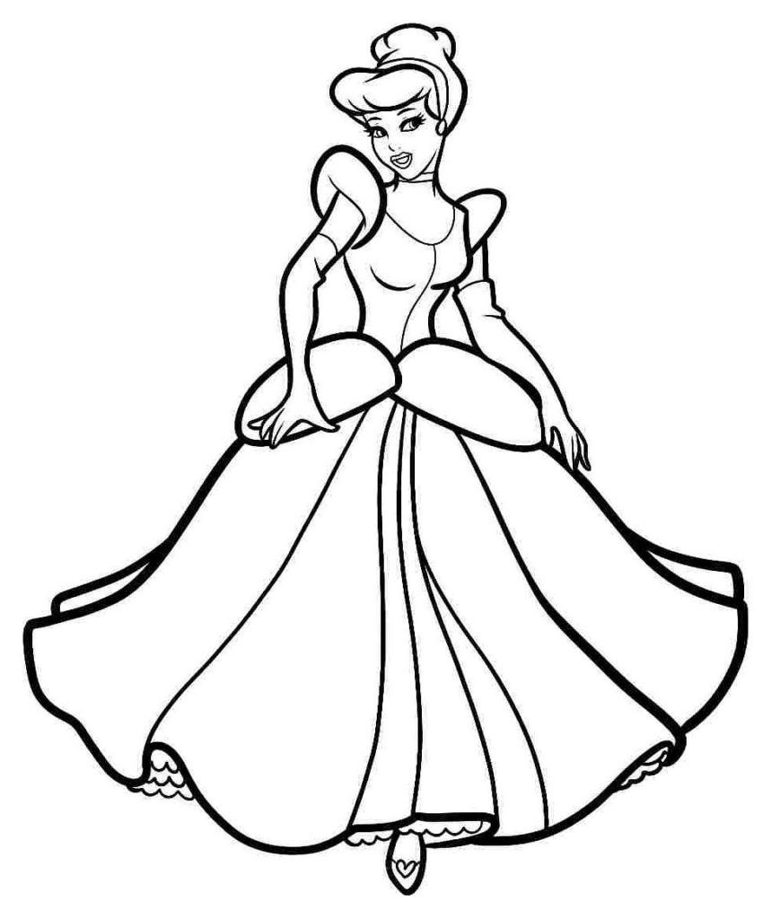 Wonderful cinderella coloring pages pdf ideas