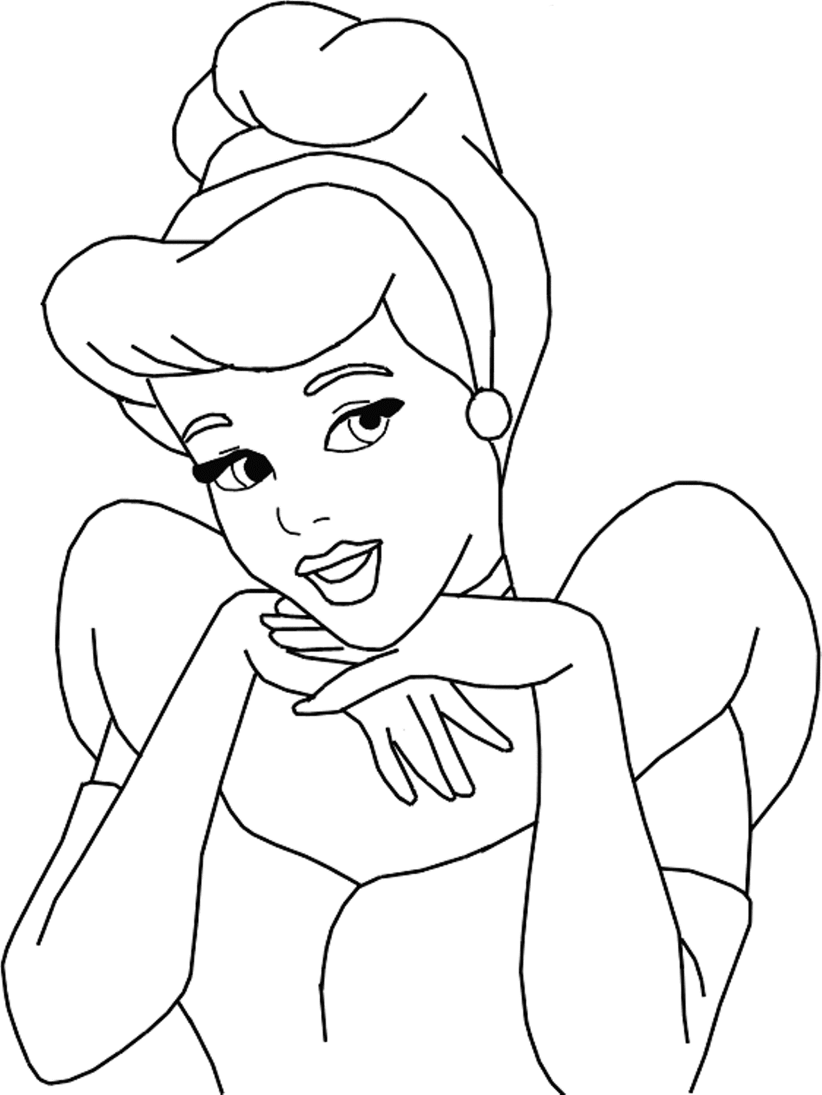 Free printable cinderella coloring pages for baby girls