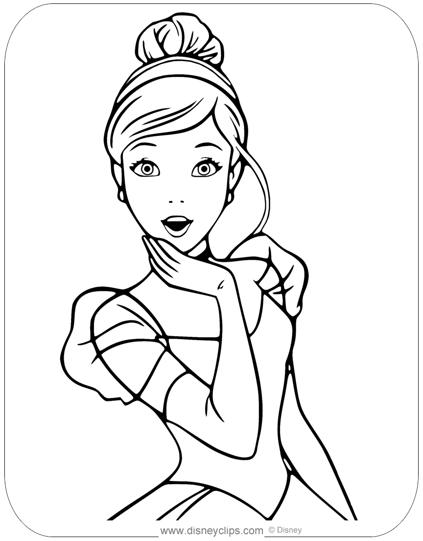 Disneys cinderella printable coloring pages pdf