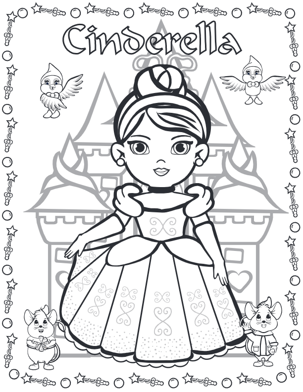 Cinderella coloring page