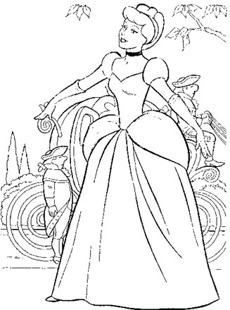 Cinderella coloring page