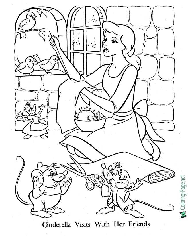 Cinderella coloring pages