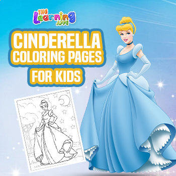 Cinderella printable worksheets coloring pages for kids by the learning apps