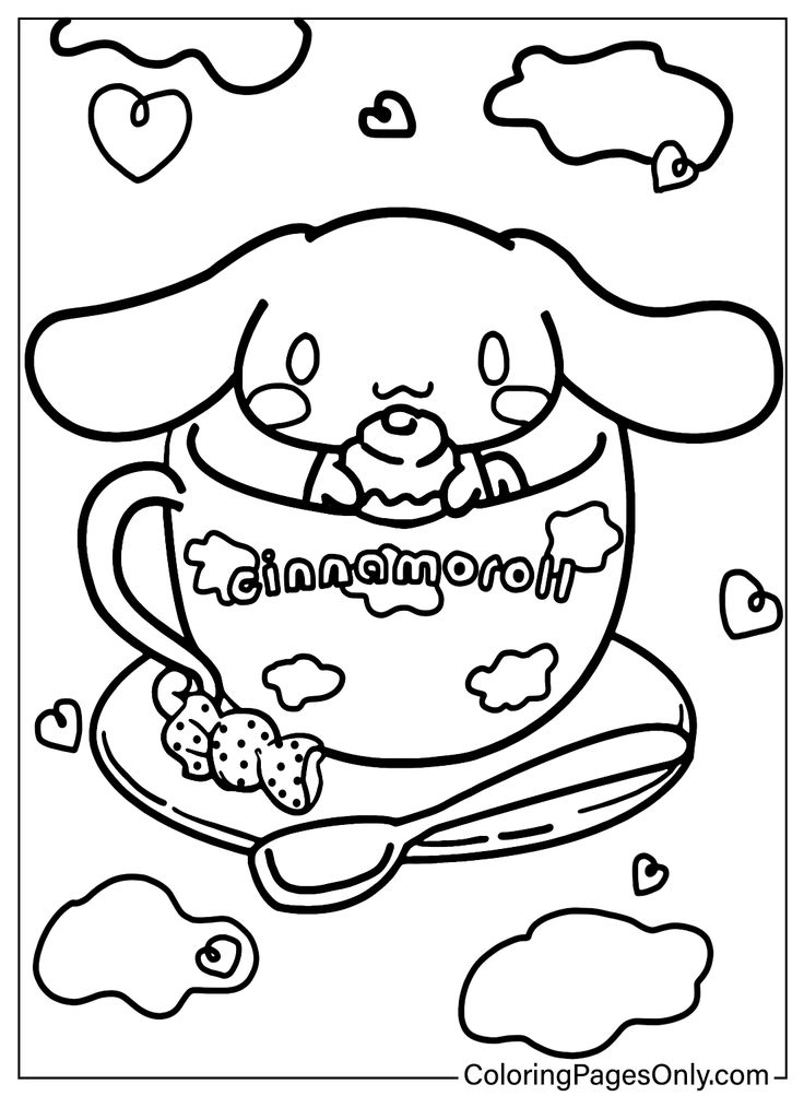 Cinnamoroll coloring pages