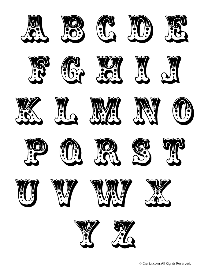 Circus bubble letters to print woo jr kids activities childrens publishing