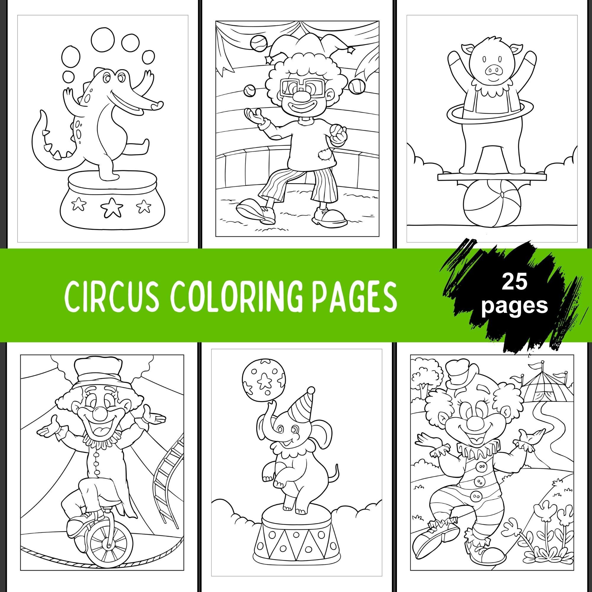 Circus coloring pages for kids clown coloring pages circus animal coloring pages printable circus birthday coloring sheets