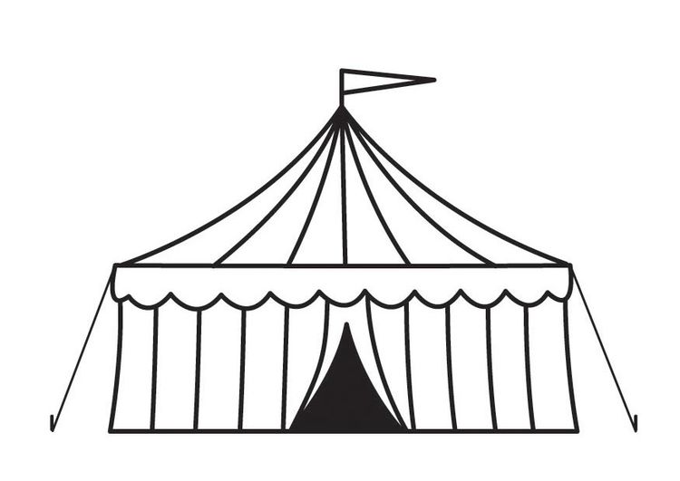 Pãgina para colorir tenda de circo