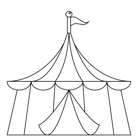 Circus tent coloring page free printable coloring pages