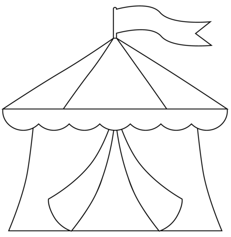 Circus tent coloring page free printable coloring pages