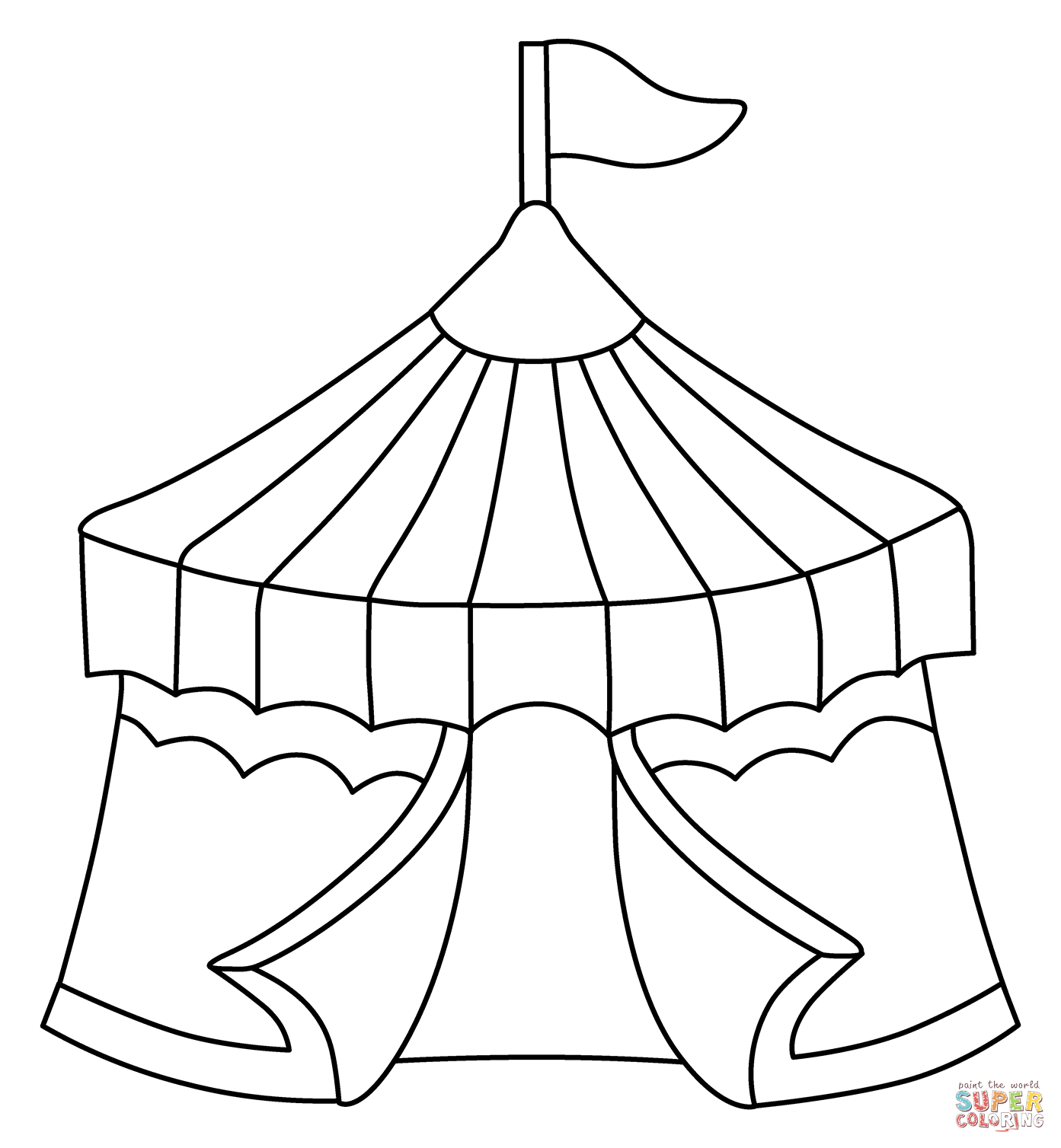 Circus tent emoji coloring page free printable coloring pages