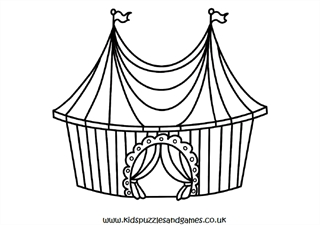 Circus tent louring page
